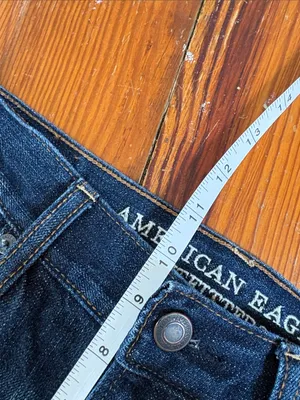 American Eagle Outfitters Dark Indigo Relaxed Vintage Hi-Rise Jeans Size 4 thumbnail 5