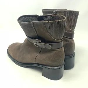 Blondo Brown‎ Waterproof Buckle Accent Chelsea Heel Boots Size US 8.5 thumbnail 8