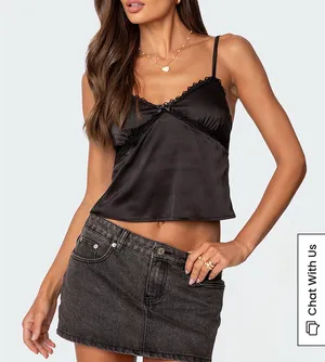 Black Edikted Lace Tank Top thumbnail 1