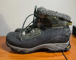 Merrell Winterlude Black Green Lace Up Insulated Hiking Waterpoof Boot Women 7.5 thumbnail 1