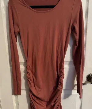 Long Sleeve Dress Brown Size L thumbnail 1
