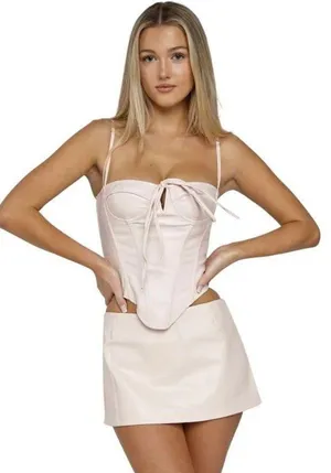 Revolve NWT Miaou Aphex Corset Pink thumbnail 1