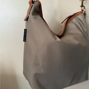 DOONEY & BOURKE WAYFARER BAG TAN HOBO BOHO 12x13”‎ 10” Handle Drop T thumbnail 4