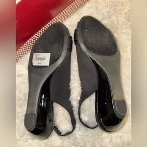 Dress Barn Blitz Elegant Black Slingback Heels thumbnail 5