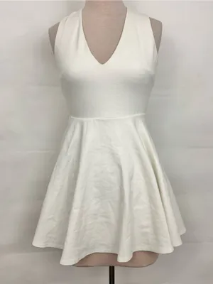 Lulus Going Steady White Backless Strappy Skater Dress small thumbnail 3