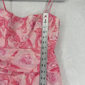Saints & Secrets Pink Floral Ruffle High-Low Maxi Dress US S Sweetheart Romantic thumbnail 5