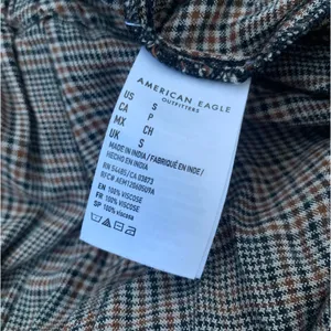 American Eagle Plaid Button Down Midi Skirt thumbnail 8