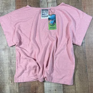 Jungmaven Taos Top Small Pink Hemp Organic Cotton Boxy Pocket Tee NWT USA Made thumbnail 4