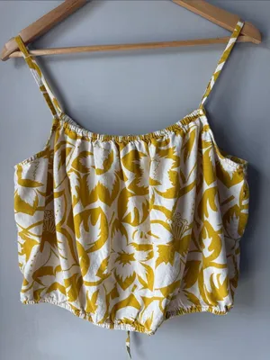 Madewell Linen Blend Meriden Floral Beachy Crop Tank thumbnail 2