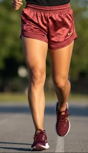 Nike Women’s Maroon Athletic Running Shorts thumbnail 1