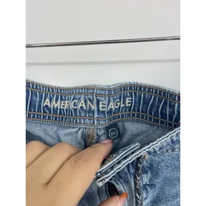 American‎ Eagle Womens Cargo Pocket Super High Rise Jogger Jeans Blue Sz 16 Bin9 thumbnail 2