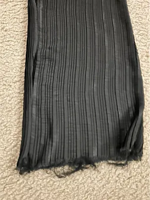 Zara extra wide black pants ribbed size small flowy bc15 thumbnail 5