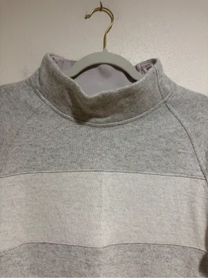 Prana Dessau Wool Blend Colorblock Stripe Mock Neck Sweater Gray Grey Size XL thumbnail 7