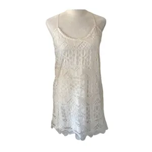 Anthropologie E by Eloise Ivory Lace Chemise Butterfly Dress S thumbnail 3