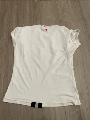 White Active Tee with Pink Accents thumbnail 3