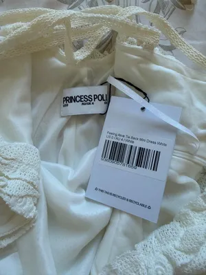 Princess Polly Feeling Alive Tie Back Mini Dress White thumbnail 7