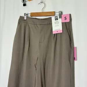 Member's Mark Light Brown Wide Leg Trouser Soft Knit NWT Womens Small thumbnail 2