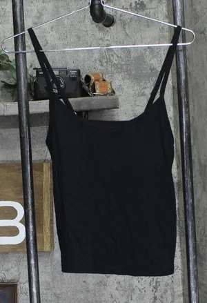 NEW State Of Day Womens Fluid-Knit Pajama Cami Top 100189719MS Black XS thumbnail 1