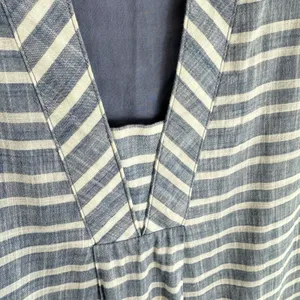 Athleta Blue Striped Barbados 100% Cotton Lined Short Sleeve Mini Dress Size XXS thumbnail 5