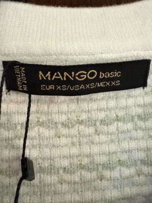 Mango Greenish Cream Tweed Sleeveless Button Cardigan Size XS thumbnail 2