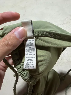 Abercrombie & fitch y2k Women’s Olive Green Triangle Bikini Top small thumbnail 5