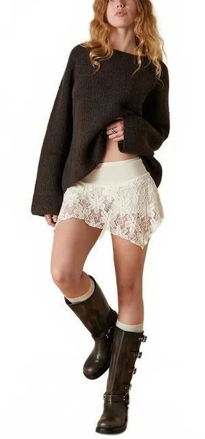 Pacsun Your Favorite Asymmetrical Floral Mini Skort NWT Cream Medium thumbnail 1