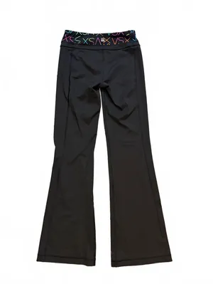 Y2K Victoria’s Secret XS Low Rise Black Flare Yoga Pants Multicolor Logo thumbnail 7