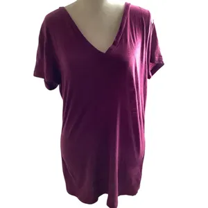 Mossimo Supply Co. Rich Purple V-Neck Short Sleeve Tee Size L thumbnail 6