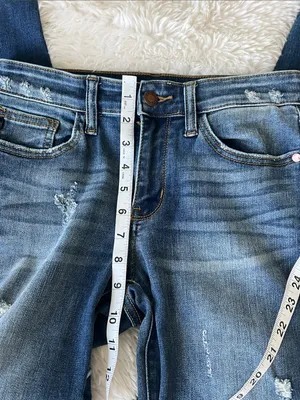 Judy Blue Relaxed Fit Jeans Medium Wash Stretch Denim Women’s sz 5/27 ^ thumbnail 5