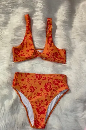 Orange Floral Bikini Set thumbnail 2