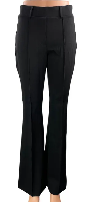 NEW Quince Women's Black High Waisted Pleated Flared Trouser Dress Pants Size S thumbnail 1