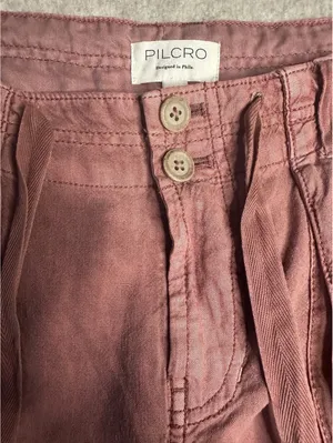 Anthro Pilcro Pink Beach Cargo Linen Blend Wide Leg Women’s 26 thumbnail 3