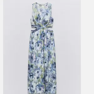 NWOT Zara Printed Metallic Thread Dress Cut Out SZ-XL thumbnail 9