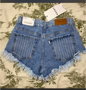 Rhinestone shorts Blue Size XS thumbnail 2