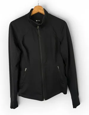 Zella Womens Large Black Performance Full Zip Athletic Track Jacket Sporty Layer thumbnail 1