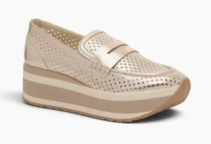 Dolce Vita Janine Chunky Platform Sole Slip-On Shoe Metallic Gold S-595 Sz 7.5 thumbnail 1