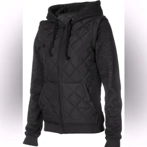 HURLEY Bristol BLK quilted jacker Sz L thumbnail 2
