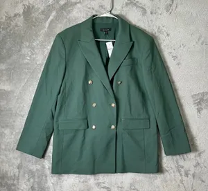 Ann Taylor The Modern Blazer 10 Dried Cilantro‎ Green Relaxed Fit Oversized New thumbnail 1