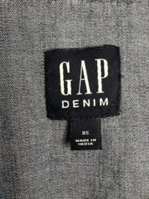 Gap Denim Pearl Snap Western Shirt Medium Wash Blue Long Sleeve Cotton S thumbnail 4