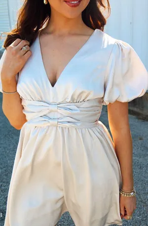 Champagne Satin Mini Dress Size Small NWT thumbnail 2
