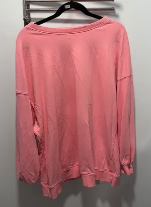 Pink Oversized Sweatshirt XL Relaxed Fit Casual Athleisure Loungewear thumbnail 1