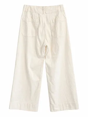 Anthropologie Maeve Colette Pants Womens 29 White Wide Leg Cropped thumbnail 3