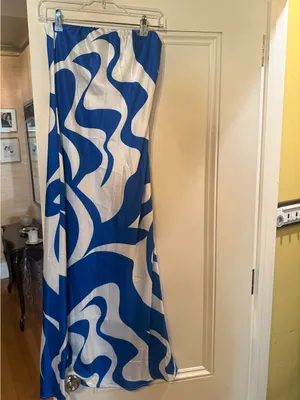 SNDYS blue swirl dress thumbnail 4