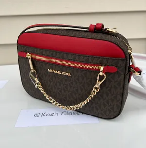 Michael Kors Jet Set Item Large EW Zip Chain Crossbody Bag -Flame thumbnail 4
