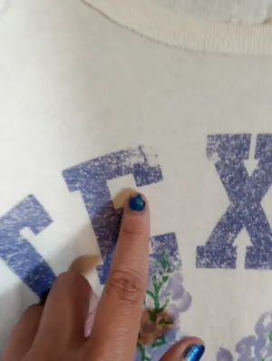 We The Free Texas Blubonet Graphic Tee Ivory Cotton Oversized Collegiate Relaxed thumbnail 5