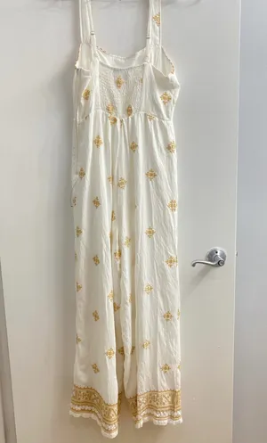 Lulus Arwen Embroidered Wide-Leg Jumpsuit in Ivory Size M thumbnail 3
