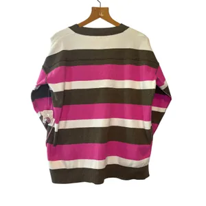 Free People NWT League of Her Own Oversized Cardigan Sweater Pink‎ Brown XS thumbnail 4