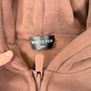 White Fox Love you regardless brown full zip cropped hoodie. Size S/M athleisure thumbnail 2