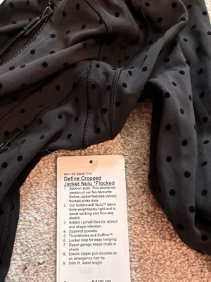 lululemon polka dot cropped define jacket thumbnail 4