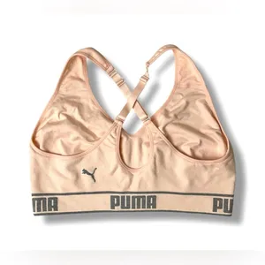 PUMA Seamless Pink Racerback Sports Bra thumbnail 4